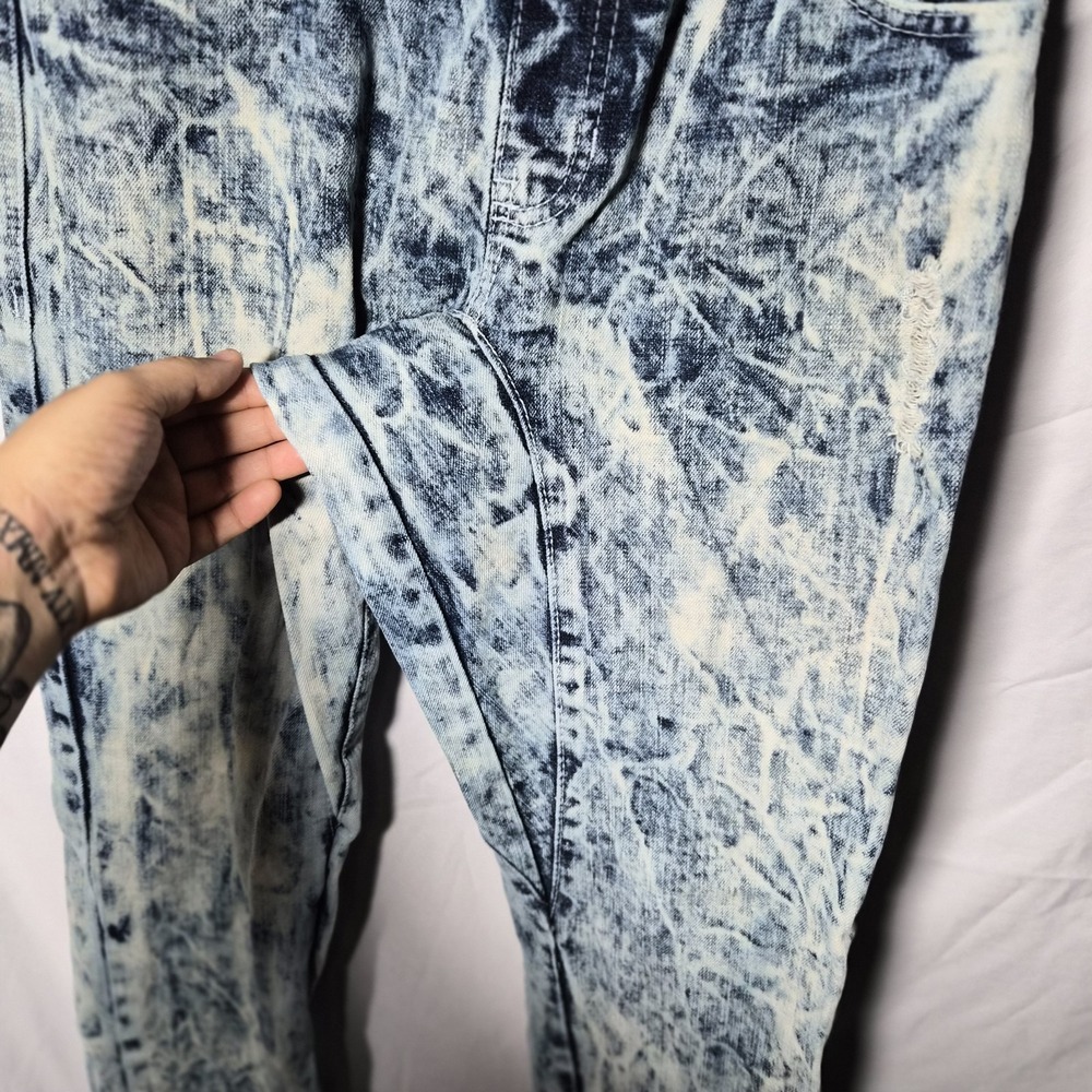 Acid Wash Black & White Women’s Jeans - Picture 2 of 11